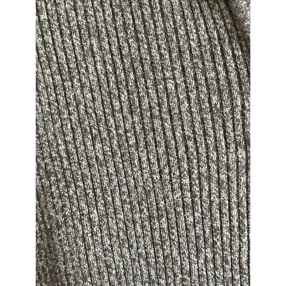 Men’s DKNY Jeans Gray Ribbed Cotton Blend Knit Sweater, 3/4” Zip Sz. Large - Picture 6 of 10